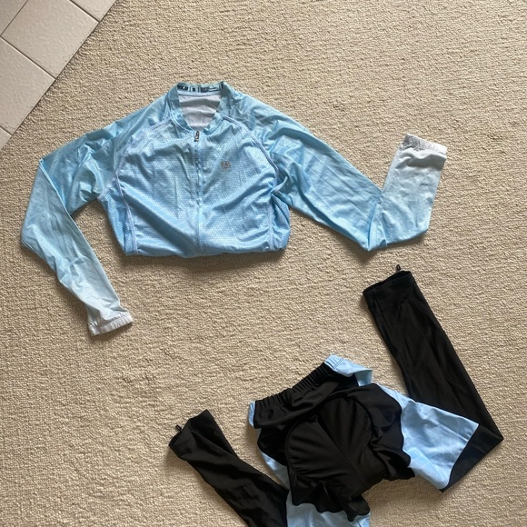 Women's Cycle Long Sleeve Bike Mountain Riding Wear with Padded Long Pants Sets - Picture 11 of 12